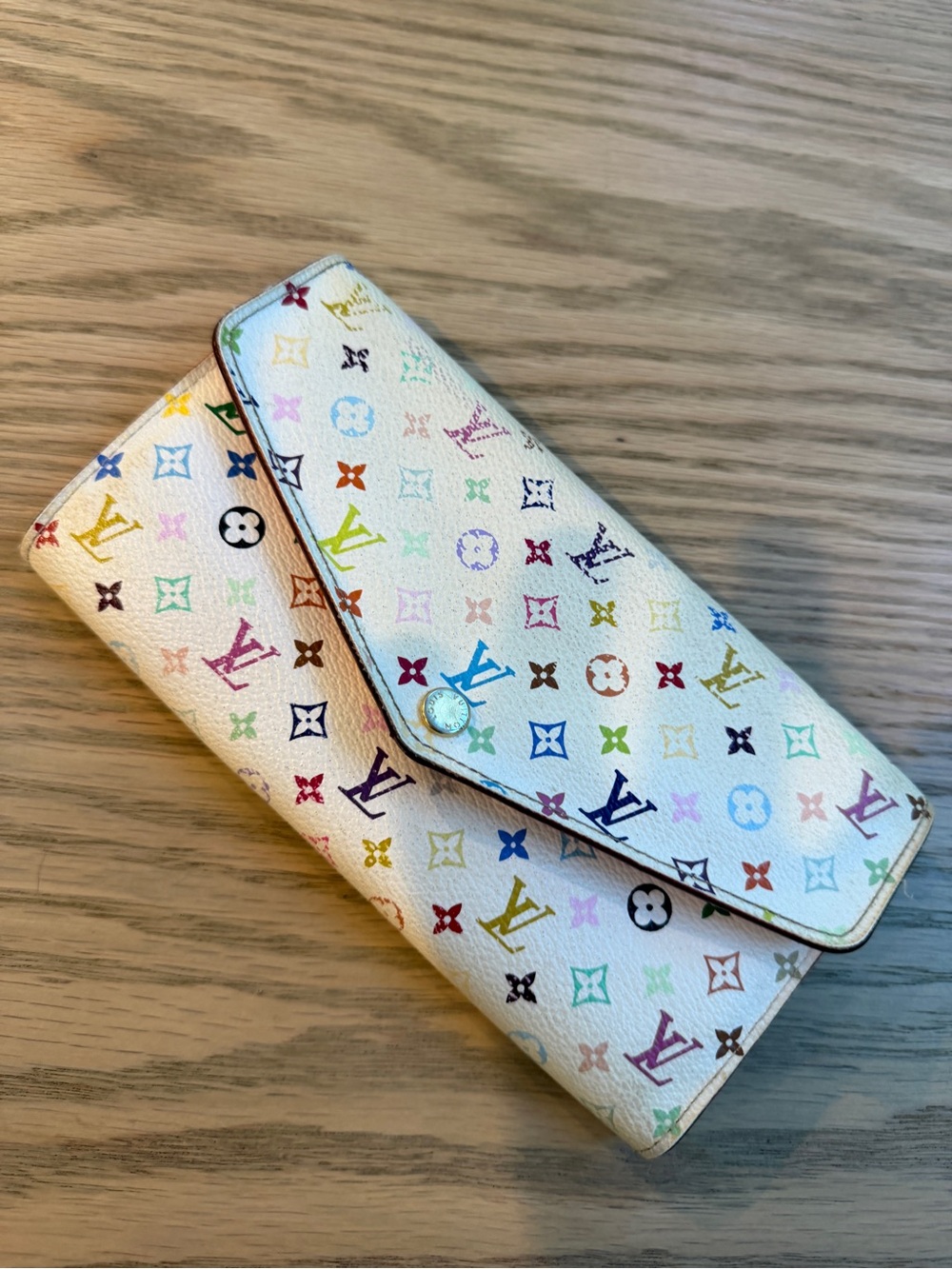 Louis Vuitton White Murakami Monogram Continental Wallet